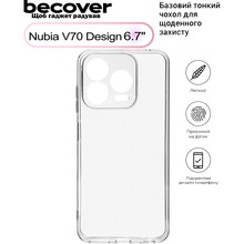 Чехол BECOVER Nubia V70 Design Transparancy (713563)