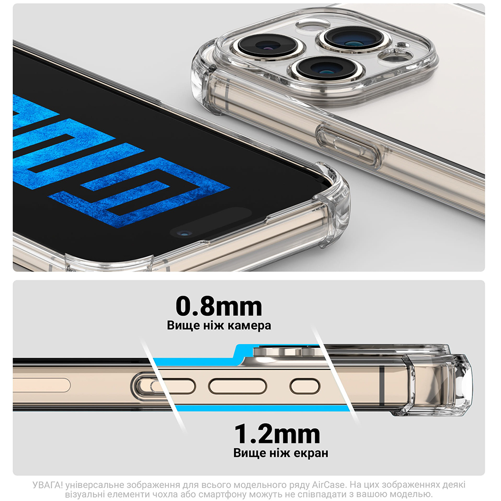 Чохол ARMORSTANDART Air Force для Realme 14T Camera cover Clear (ARM83881) Тип чохол-накладка