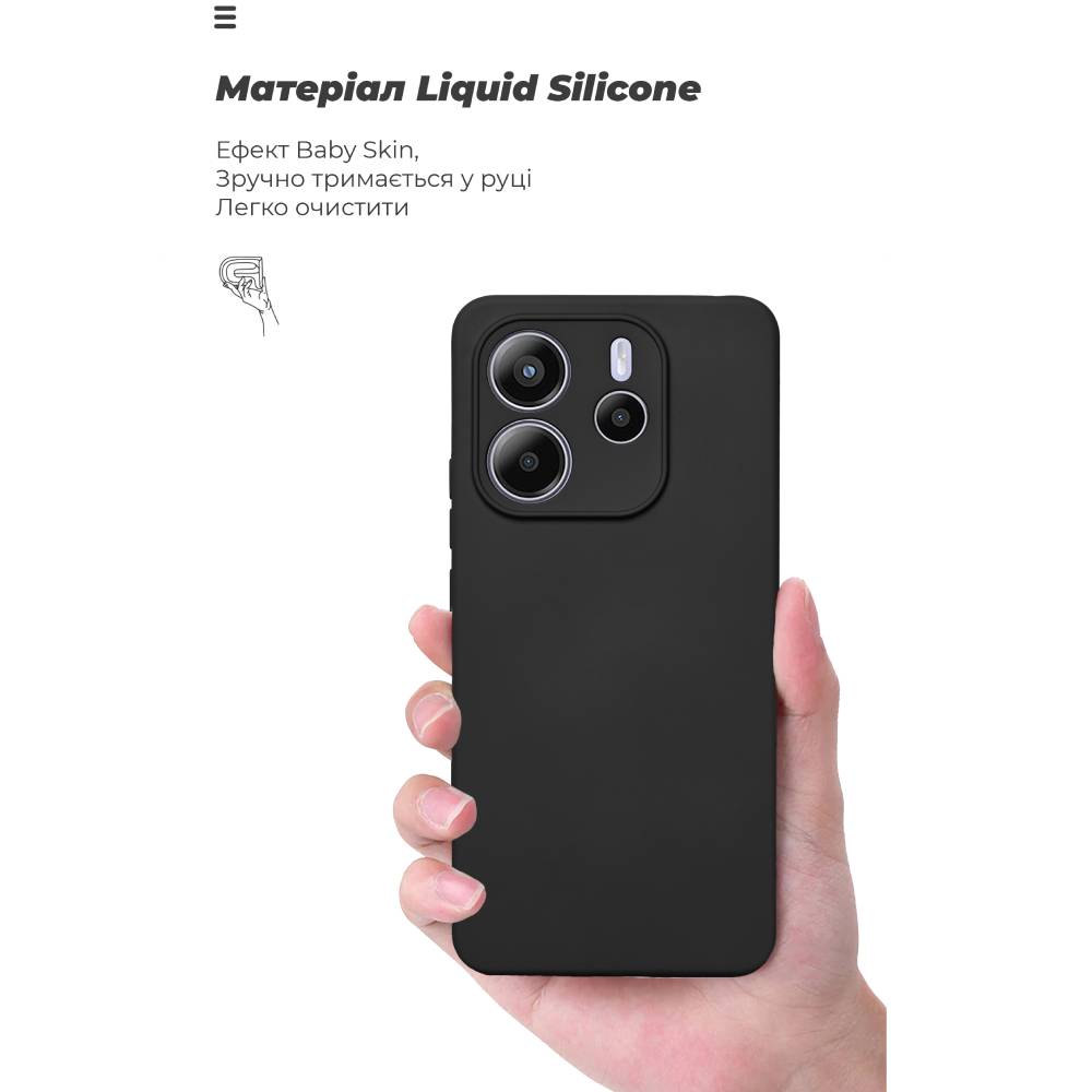 Фото Чехол ARMORSTANDART ICON для Xiaomi Redmi Note 14 4G Camera Cover Black (ARM79815)