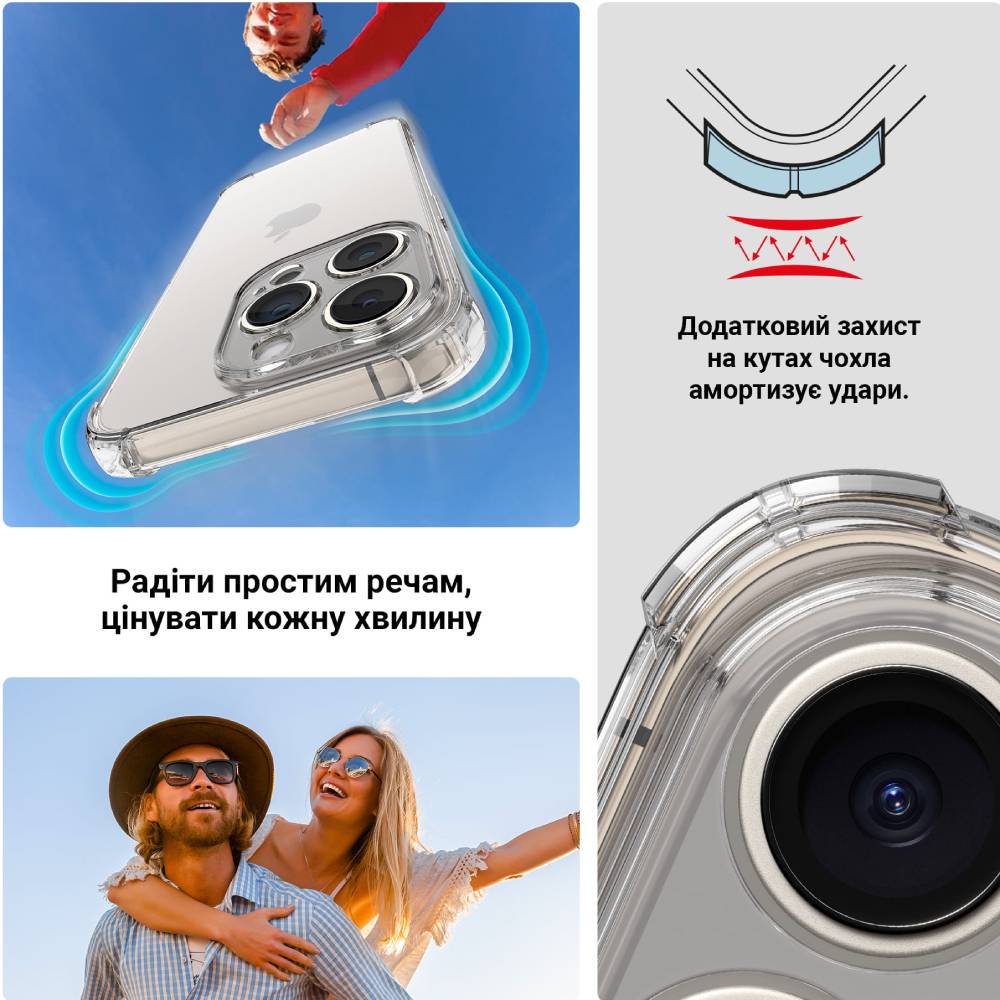 Чохол ARMORSTANDART Air Force для Xiaomi Poco F7 Camera Cover Clear (ARM80346) Матеріал поліуретан
