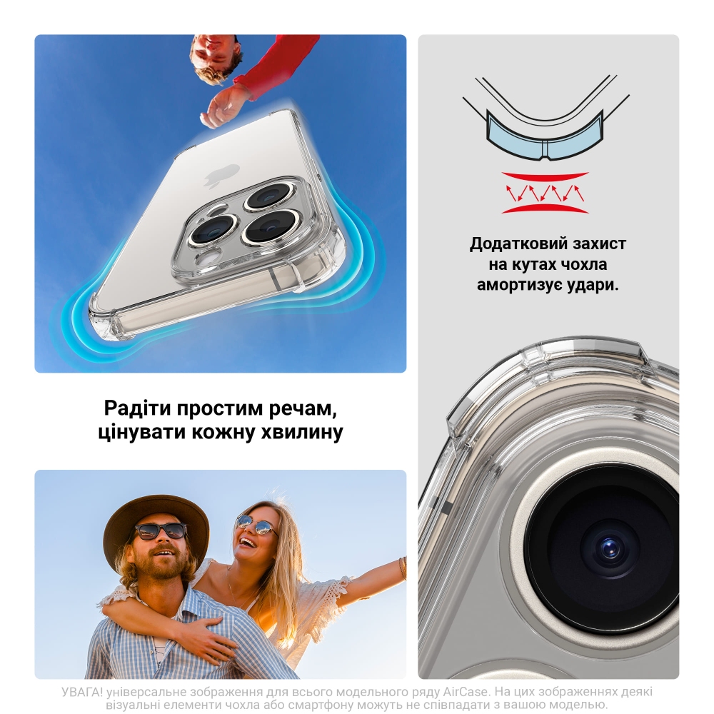 Чохол ARMORSTANDART Air Force для Xiaomi Poco M7 Pro 5G Camera cover Clear (ARM83143) Матеріал поліуретан