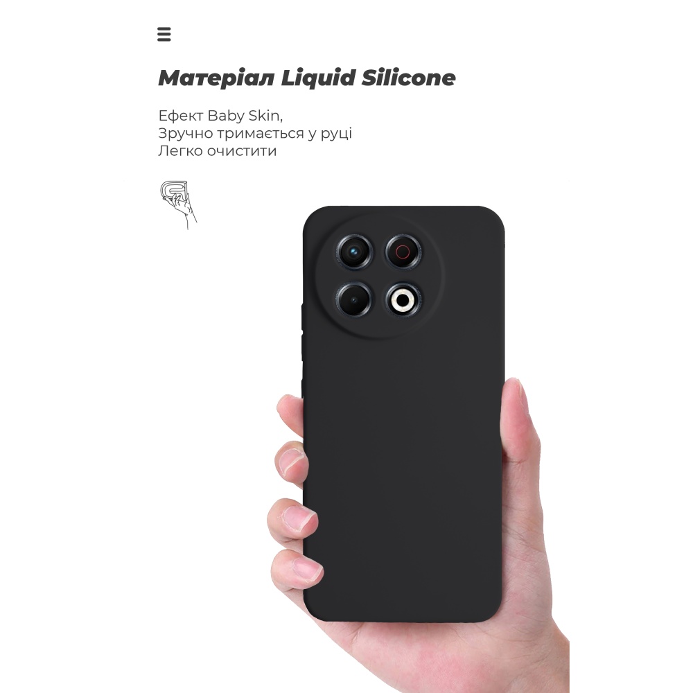 Фото Чехол ARMORSTANDART ICON для Tecno Spark 30 Pro 4G (KL7) Camera cover Black (ARM83313)