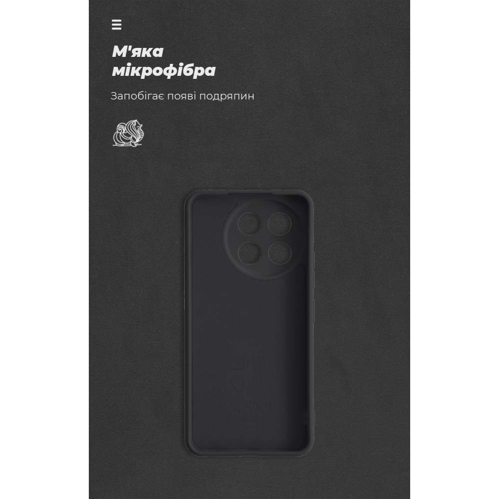Чехол ARMORSTANDART ICON для Tecno Spark 30 Pro 4G (KL7) Camera cover Black (ARM83313) Цвет черный