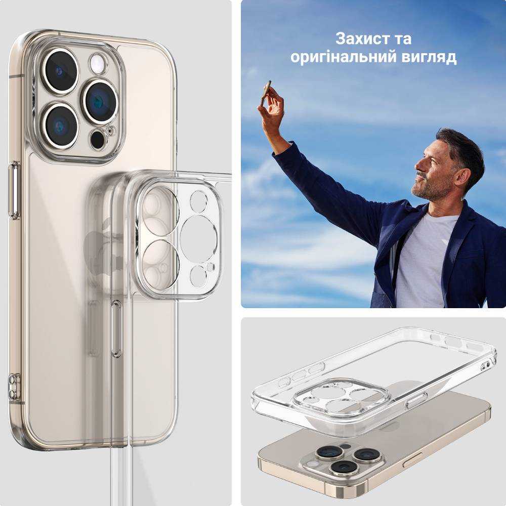 Чехол ArmorStandart Air для Motorola Edge 60 5G Camera Cover Clear (ARM85833) Материал полиуретан