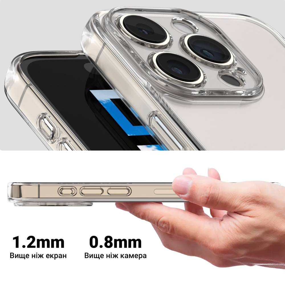 Чохол ArmorStandart Air для Motorola Edge 60 Pro 5G Camera Cover Clear (ARM85834) Тип чохол-накладка