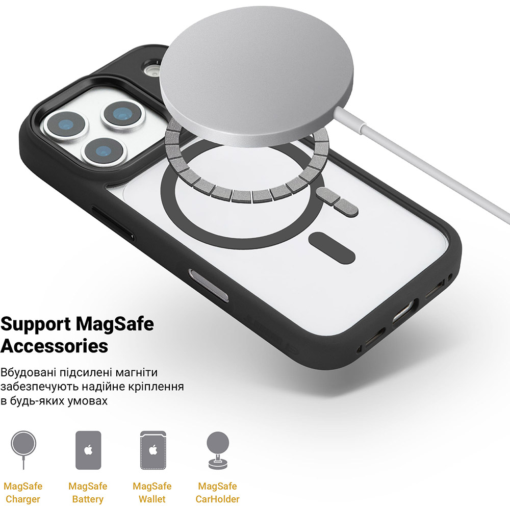 Чохол ARMORSTANDART Unit MagCase для Apple iPhone 17 Pro Black (ARM86289) Колір чорний