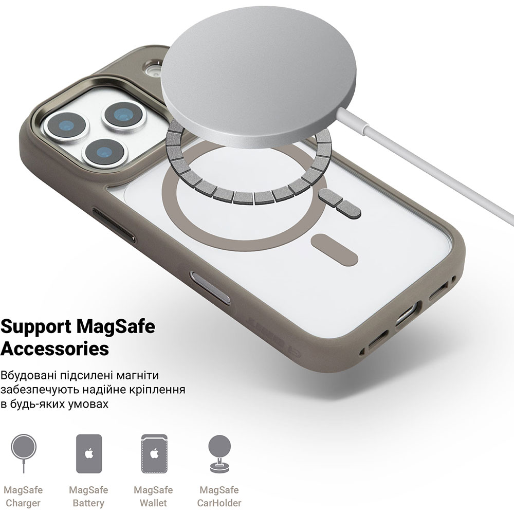 Чехол ARMORSTANDART Unit MagCase для Apple iPhone 17 Pro Titanium Grey (ARM86293) Цвет серый