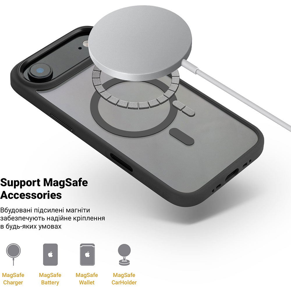 Чехол ARMORSTANDART Unit MagCase для Apple iPhone 17 Air Black (ARM86305) Цвет черный