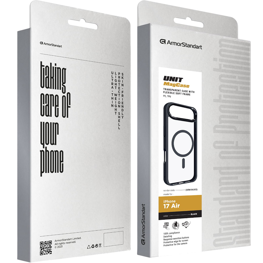Внешний вид Чехол ARMORSTANDART Unit MagCase для Apple iPhone 17 Air Black (ARM86305)