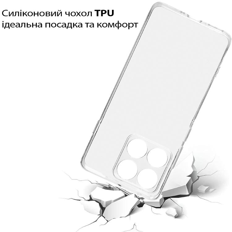Чохол BECOVER для Motorola Edge 60 Pro Transparancy (713775) Колір прозорий