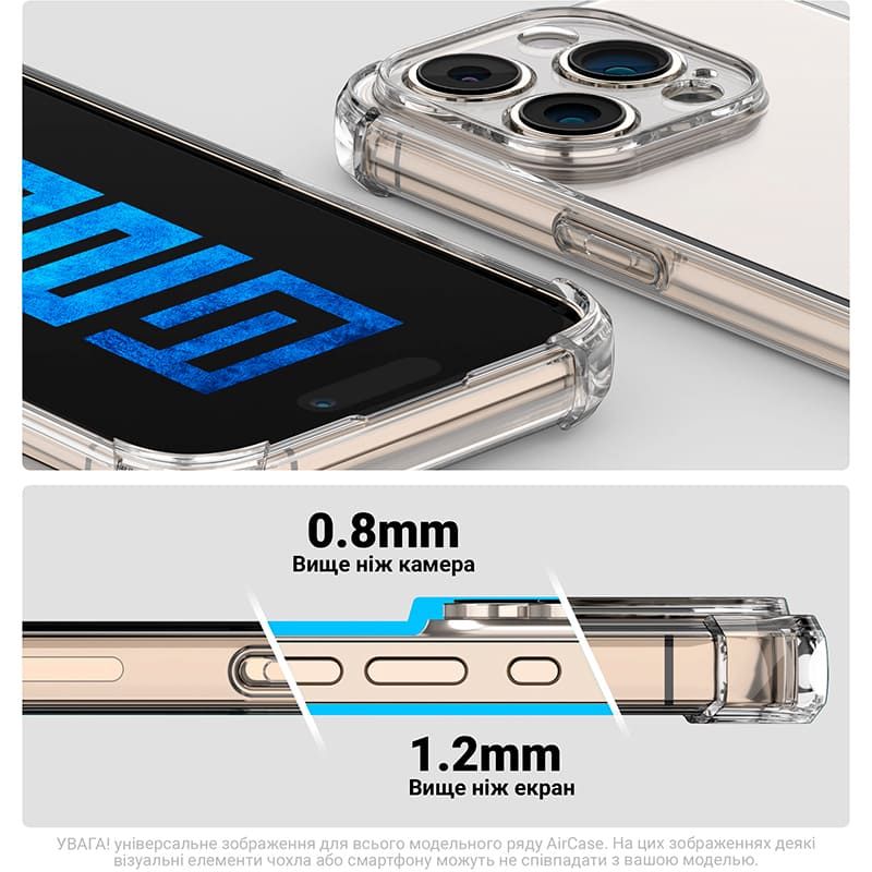 Чехол ARMORSTANDART Air Force для Xiaomi 15T Pro 5G Camera cover Clear (ARM86978) Тип чехол-накладка