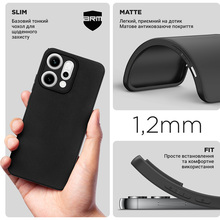 Чехол ARMORSTANDART Matte Slim Fit для OPPO Reno14 Pro 5G Camera cover Black (ARM87161)