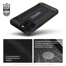 Чехол ARMORSTANDART Panzer для Xiaomi Redmi Note 14 Pro 4G / 14 Pro 5G / Poco X7 Black (ARM79848)