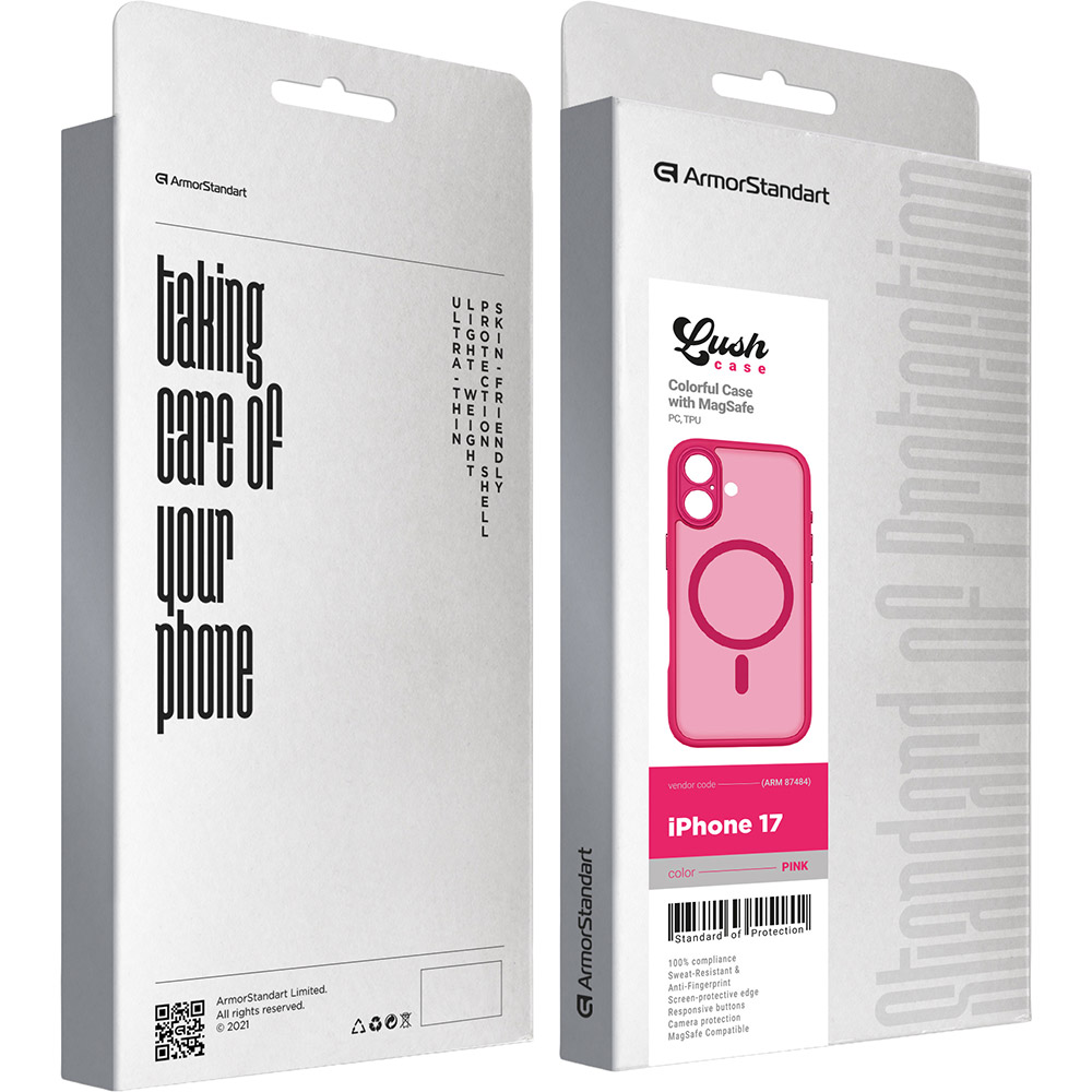 Внешний вид Чехол ArmorStandart Lush MagCase для Apple iPhone 17 Pink (ARM87484)