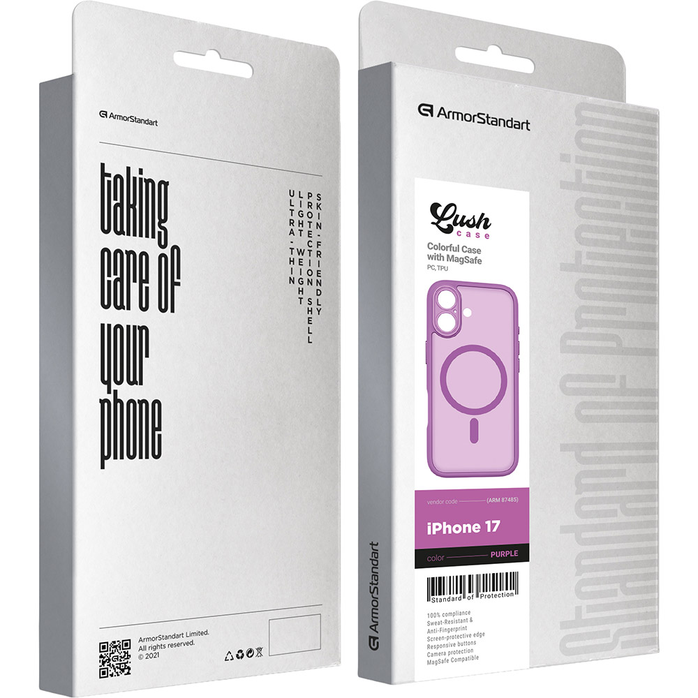 Внешний вид Чехол ArmorStandart Lush MagCase для Apple iPhone 17 Purple (ARM87485)