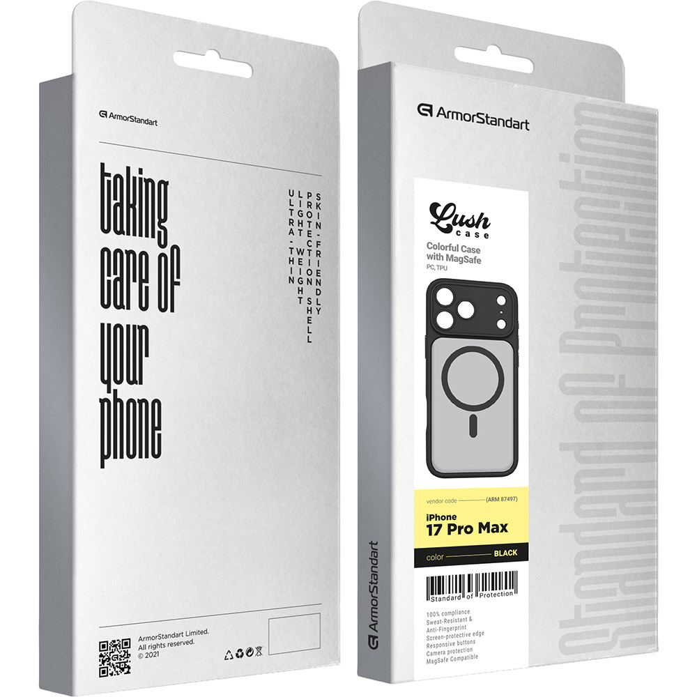 Внешний вид Чехол ArmorStandart Lush MagCase для Apple iPhone 17 Pro Max Black (ARM87497)