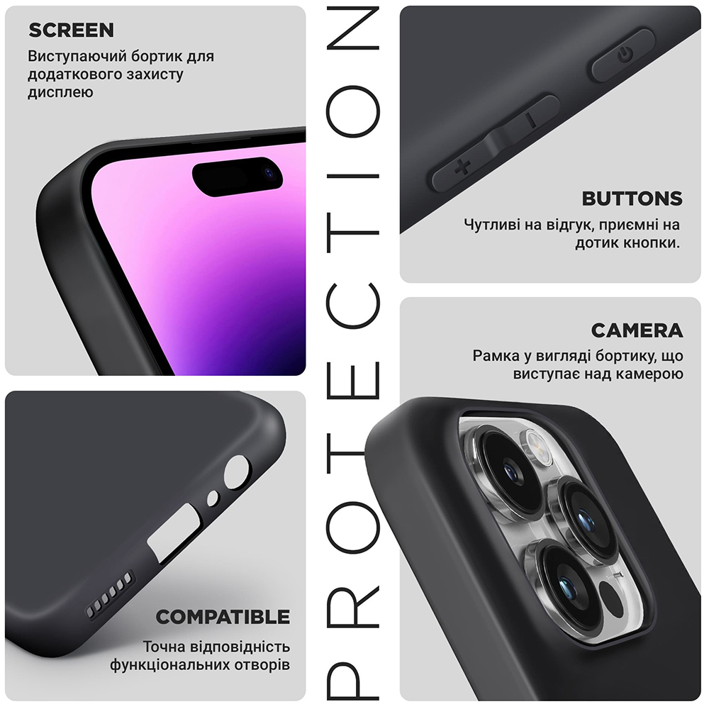 Чохол ARMORSTANDART Matte Slim Fit для Motorola Edge 60 Pro 5G Camera cover Black (ARM85836) Колір чорний