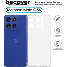 Чехол BECOVER Anti-Shock для Motorola Moto G56 Clear (713802)
