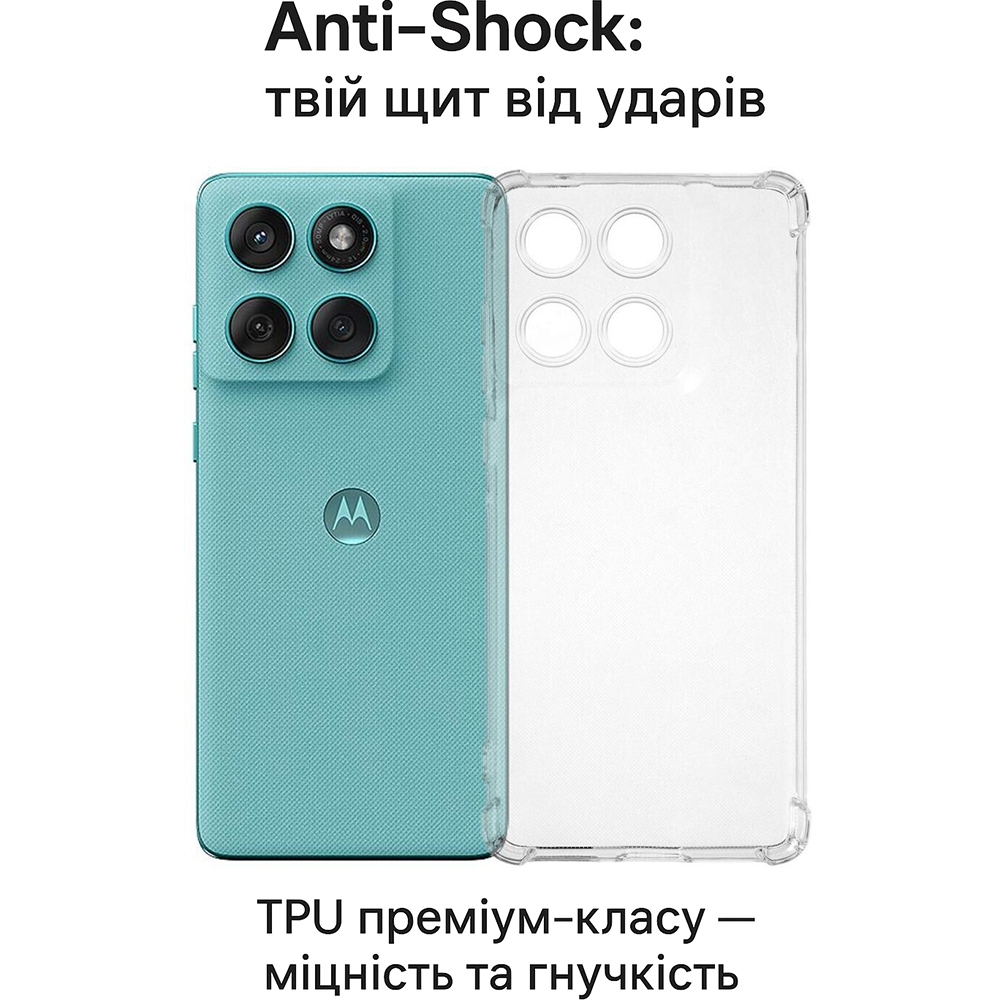 Чохол BECOVER Anti-Shock для Motorola Edge 60 Clear (713804) Тип чохол-накладка