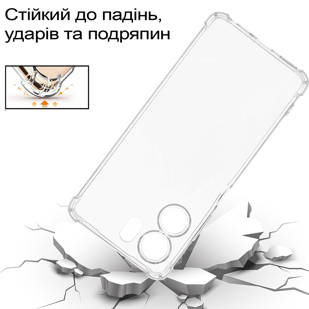 Чохол BECOVER Anti-Shock для Oppo A5x 4G/5G Clear (713814) Матеріал силікон