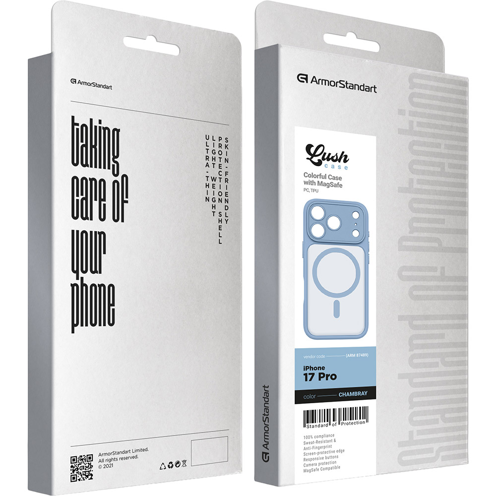 Внешний вид Чехол ARMORSTANDART Lush MagCase для Apple iPhone 17 Pro Chambray (ARM87489)