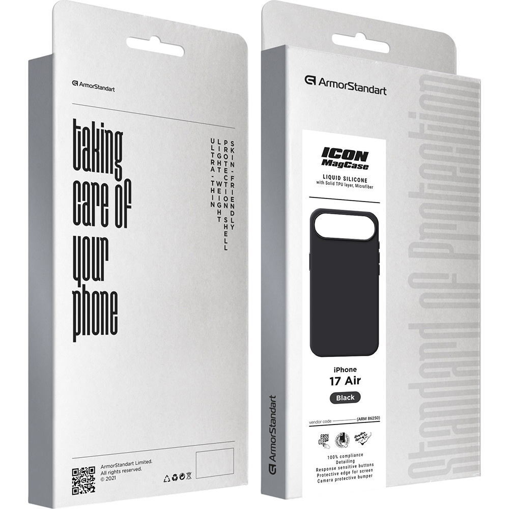 Чехол ARMORSTANDART ICON2 MagCase для Apple iPhone 17 Air Black (ARM86250) Совместимость по модели Apple iPhone 17 Air
