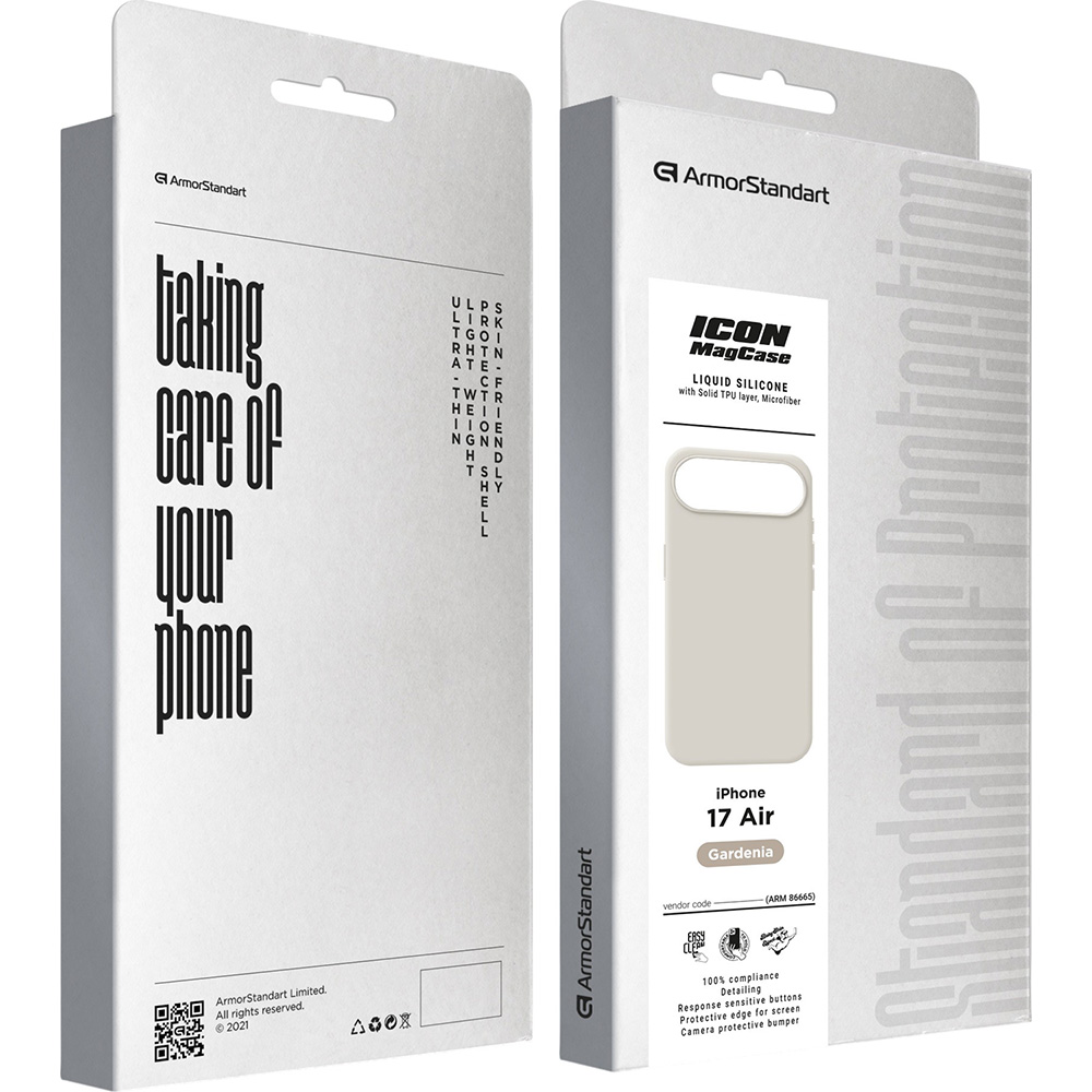 Чехол ARMORSTANDART ICON2 MagCase для Apple iPhone 17 Air Gardenia (ARM86665) Совместимость по модели Apple iPhone 17 Air