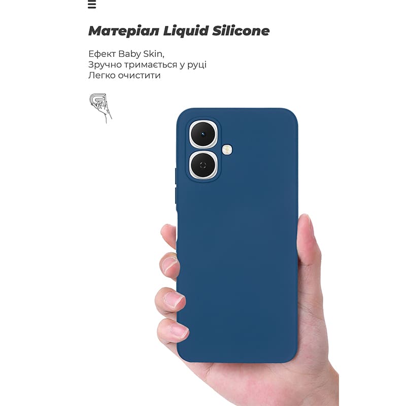 Фото Чохол ARMORSTANDART ICON для Tecno Spark Go 2 4G Camera cover Dark Blue (ARM88246)