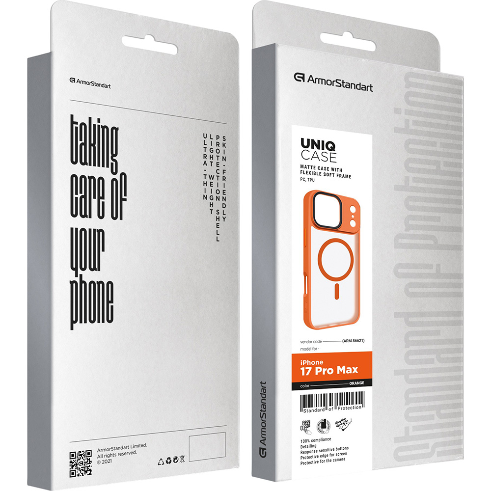 Чехол ARMORSTANDART Uniq MagCase для Apple iPhone 17 Pro Max Orange (ARM86621) Совместимость по модели Apple iPhone 17 Pro Max