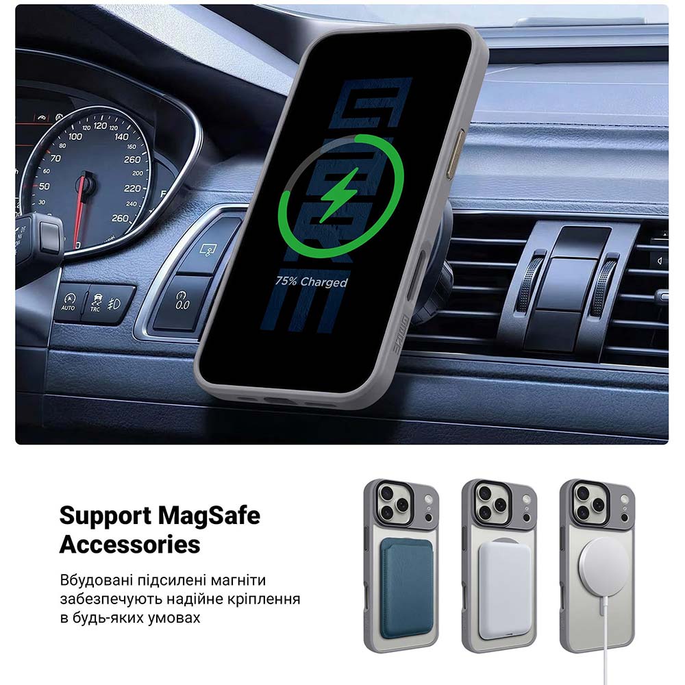 Чехол ARMORSTANDART Uniq MagCase для Apple iPhone 17 Pro Max Titanium Grey (ARM86275) Цвет серый