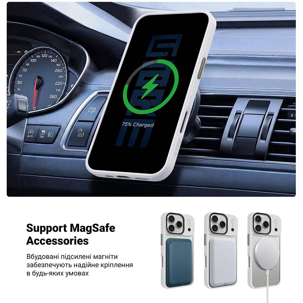 Чехол ARMORSTANDART Uniq MagCase для Apple iPhone 17 Pro Matte Clear (ARM86269) Цвет прозрачный