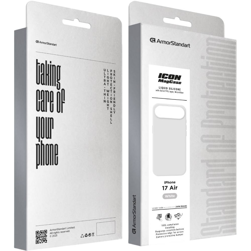 Чохол ARMORSTANDART ICON2 MagCase для Apple iPhone 17 Air White (ARM86668) Сумісність за моделлю Apple iPhone 17 Air