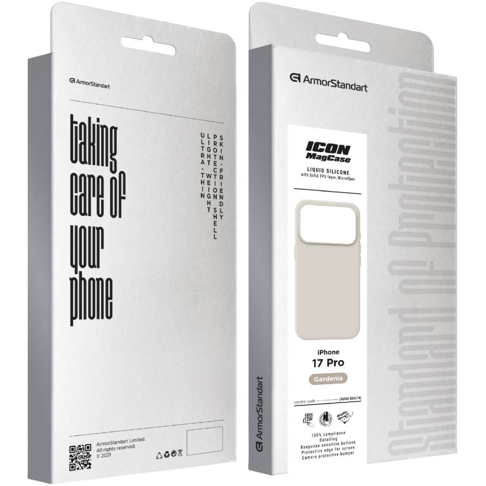 Чехол ARMORSTANDART ICON2 MagCase для Apple iPhone 17 Pro Gardenia (ARM86674) Совместимость по модели Apple iPhone 17 Pro