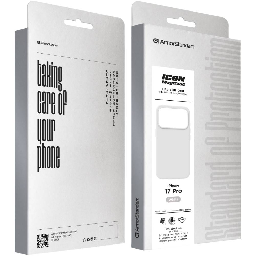 Чехол ARMORSTANDART ICON2 MagCase для Apple iPhone 17 Pro White (ARM86678) Совместимость по модели Apple iPhone 17 Pro