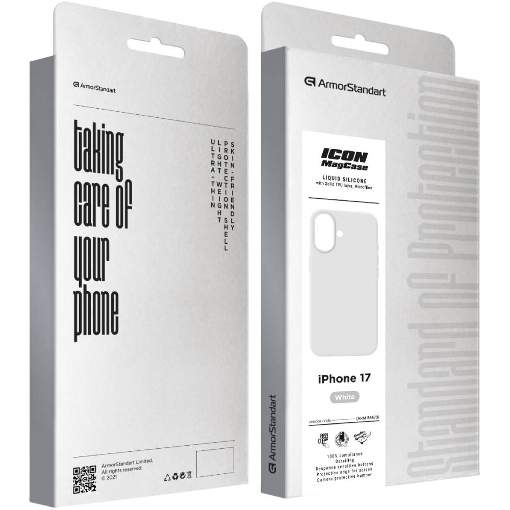 Чохол ARMORSTANDART ICON2 MagCase для Apple iPhone 17 White (ARM86673) Сумісність за моделлю Apple iPhone 17