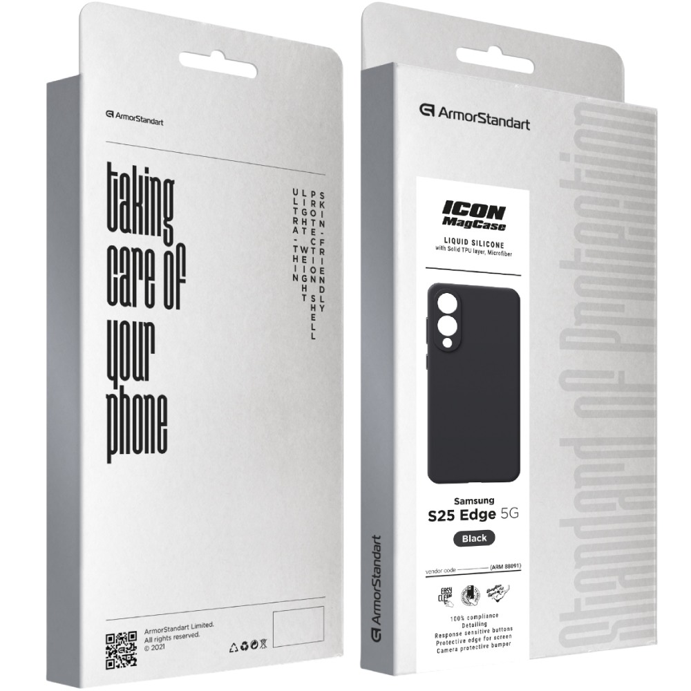 Чохол ARMORSTANDART ICON2 MagCase для Samsung S25 Edge 5G Black (ARM88091) Тип чохол-накладка
