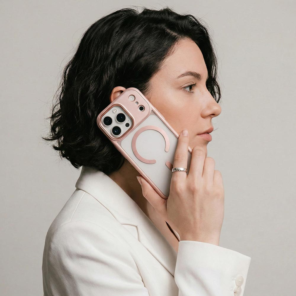 Чохол ARMORSTANDART Unit-C MagCase для Apple iPhone 17 Pro Max Pale Pink (ARM86303) Матеріал поліуретан