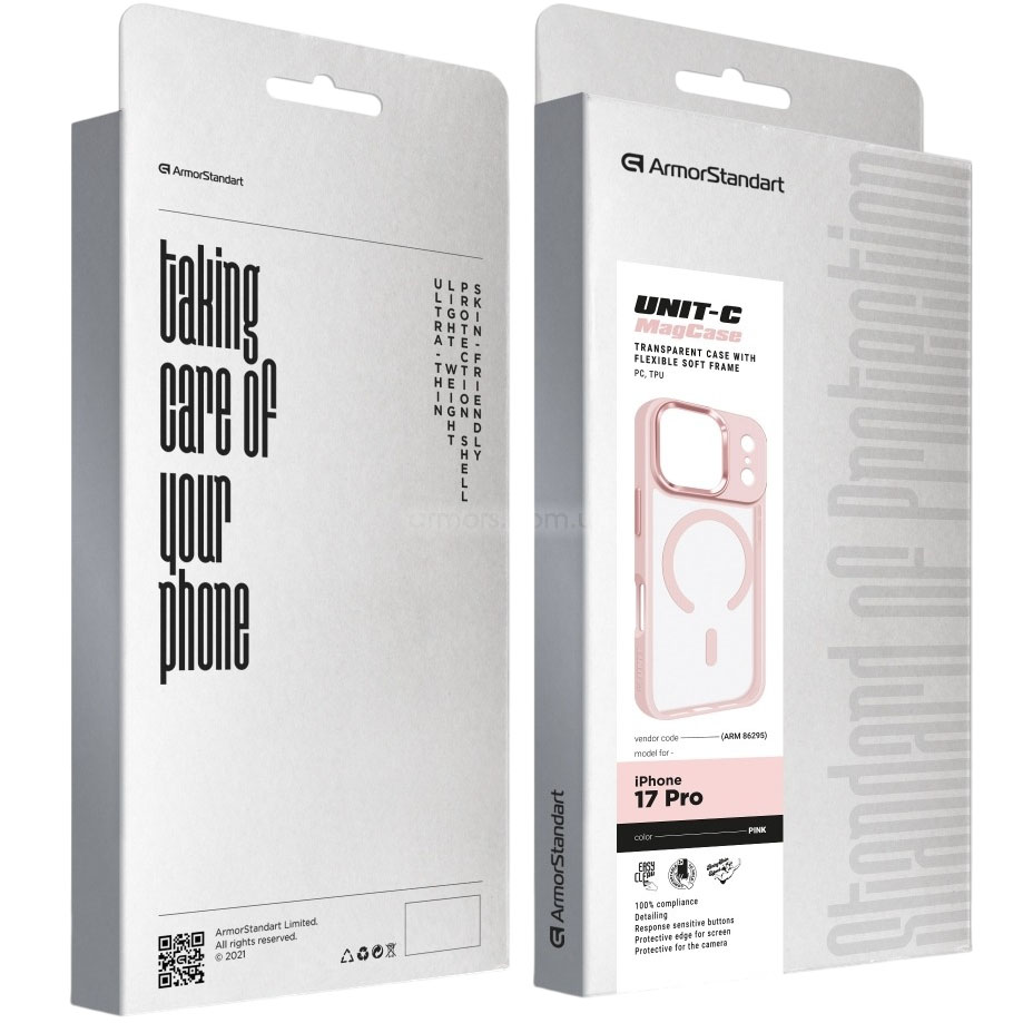 Чехол ARMORSTANDART Unit-C MagCase для Apple iPhone 17 Pro Pale Pink (ARM86295) Совместимость по модели Apple iPhone 17 Pro