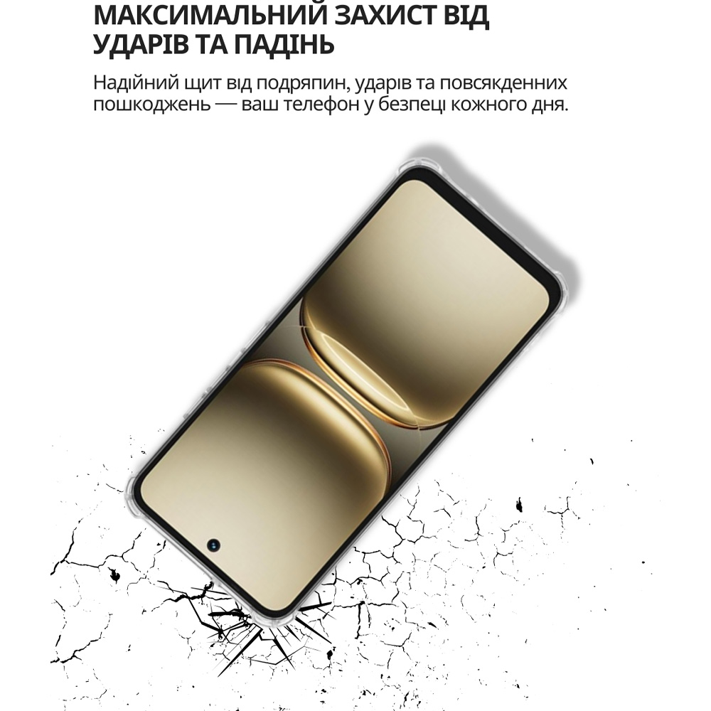 Зовнішній вигляд Чохол BECOVER Anti-Shock для Tecno Spark 40C 4G Clear (714706)