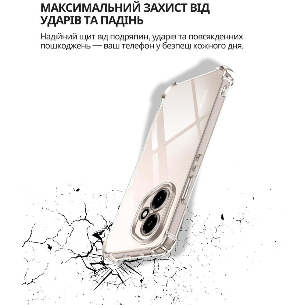 Чохол BECOVER Anti-Shock для Honor 400 Clear (714710) Матеріал силікон
