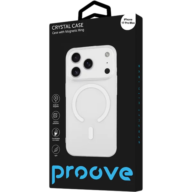 Чохол PROOVE Crystal Case with Magnetic Ring для Apple iPhone 17 Transparent (PCCCIP170001) Тип чохол-накладка
