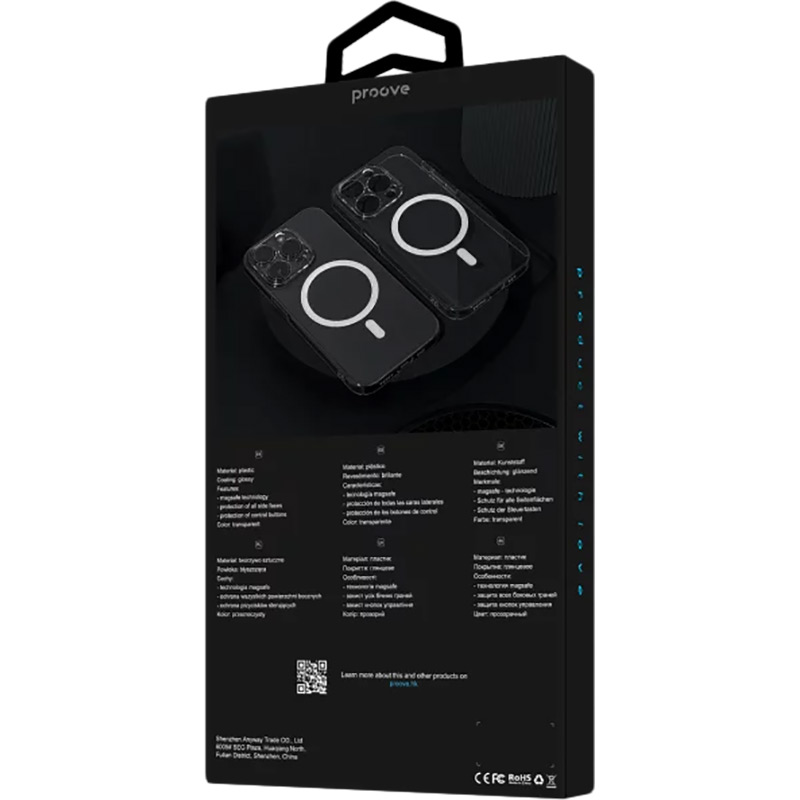 Чохол PROOVE Crystal Case with Magnetic Ring для Apple iPhone 17 Transparent (PCCCIP170001) Колір прозорий