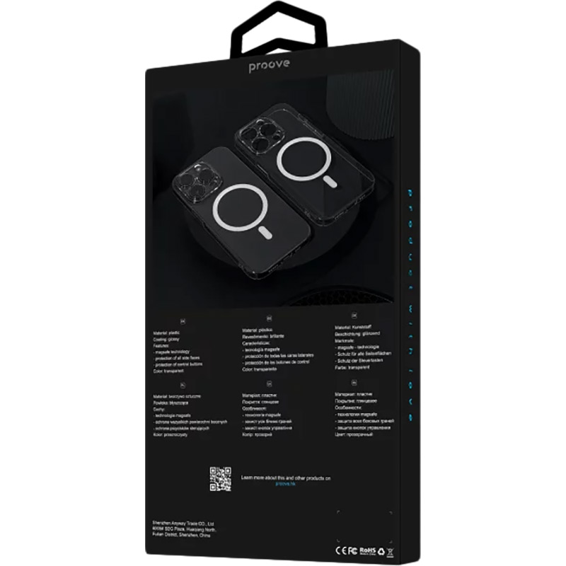 Чехол PROOVE Crystal Case with Magnetic Ring для Apple iPhone 17 Air Transparent (PCCCIP17AR01) Цвет прозрачный