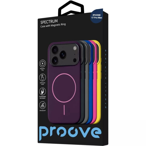 Чохол PROOVE Spectrum Case with Magnetic Ring для iPhone 17 Pro Max Peel Orange (PCSPIP17PM50) Тип чохол-накладка