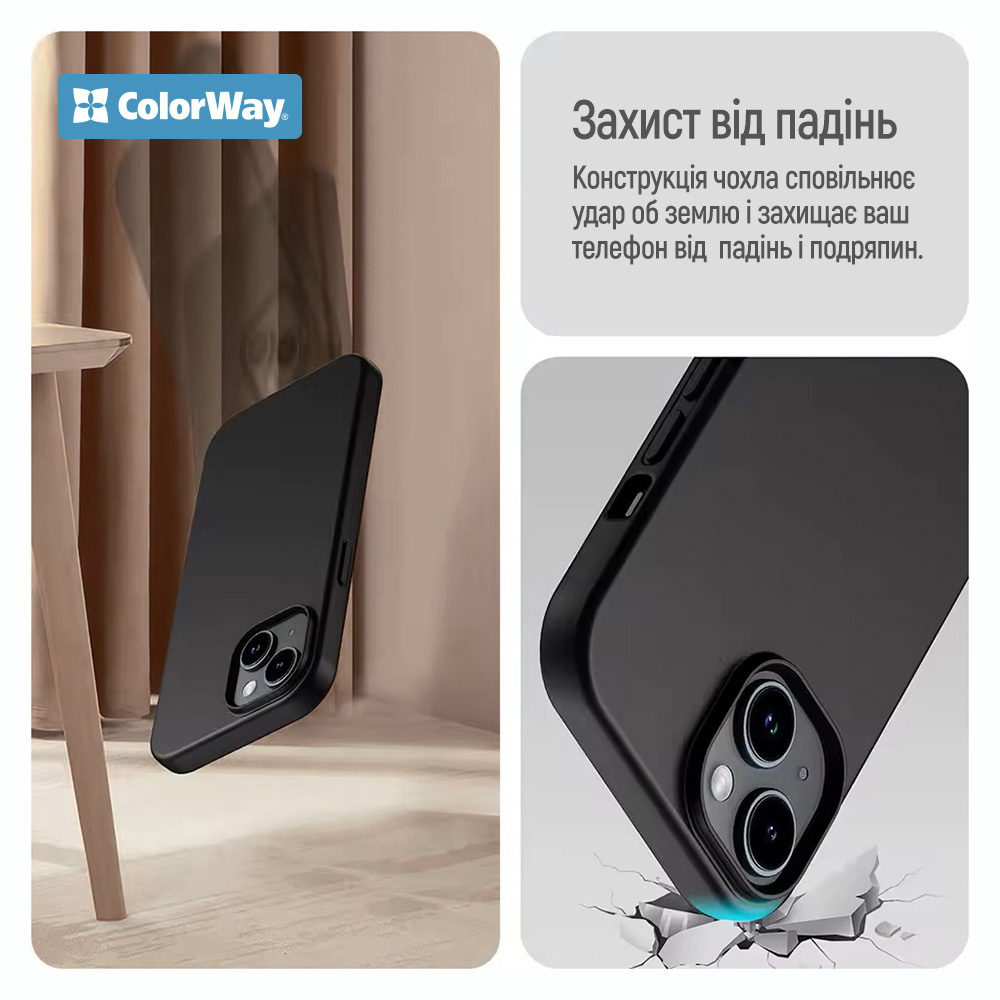 Чохол COLORWAY для Samsung Galaxy A37 TPU matt Black (CW-CTMSGA376-BK) Колір чорний