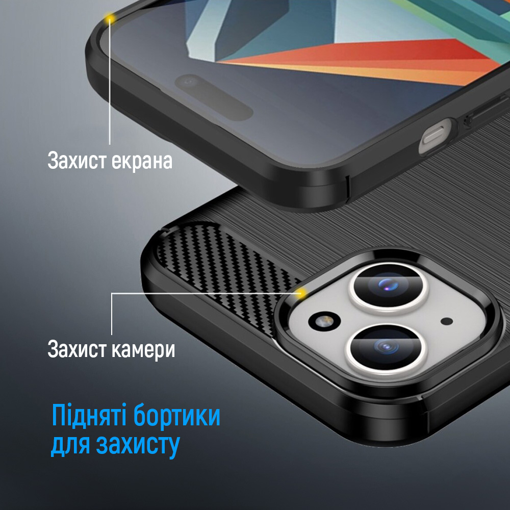 Чохол COLORWAY для Samsung Galaxy A37 TPU Сarbon Black (CW-CTCbSGA376-BK) Колір чорний