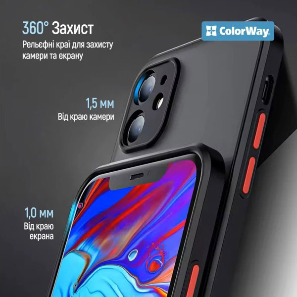 Чехол COLORWAY для Xiaomi Redmi Note 15 Pro 4G Smart Matte black (CW-CSMXRN15P4-BK) Тип чехол-накладка