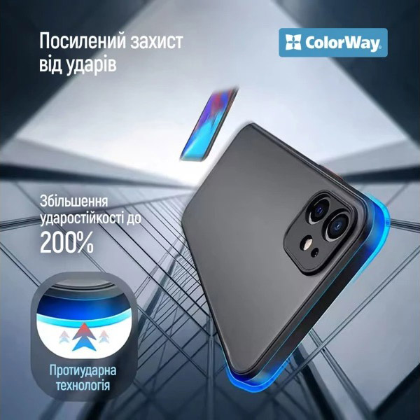 Чехол COLORWAY для Xiaomi Redmi Note 15 Pro 4G Smart Matte black (CW-CSMXRN15P4-BK) Цвет черный