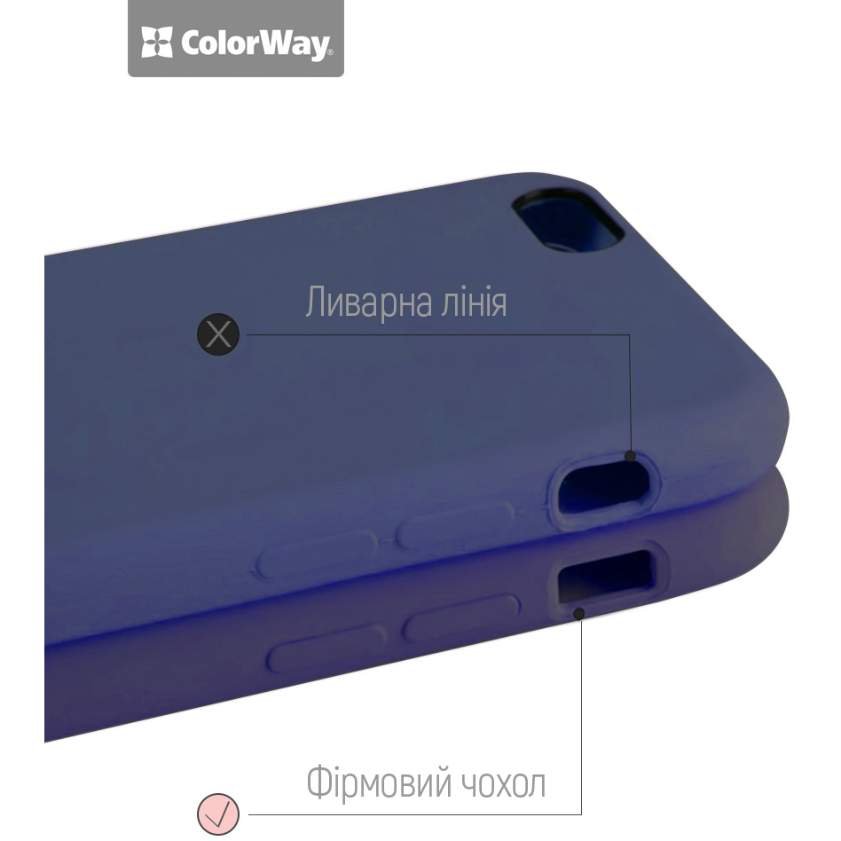 Чохол COLORWAY для Xiaomi Redmi Note 15 Pro + 5G Liquid Silicone blue (CW-CLSXRN15PP5-LB) Матеріал поліуретан