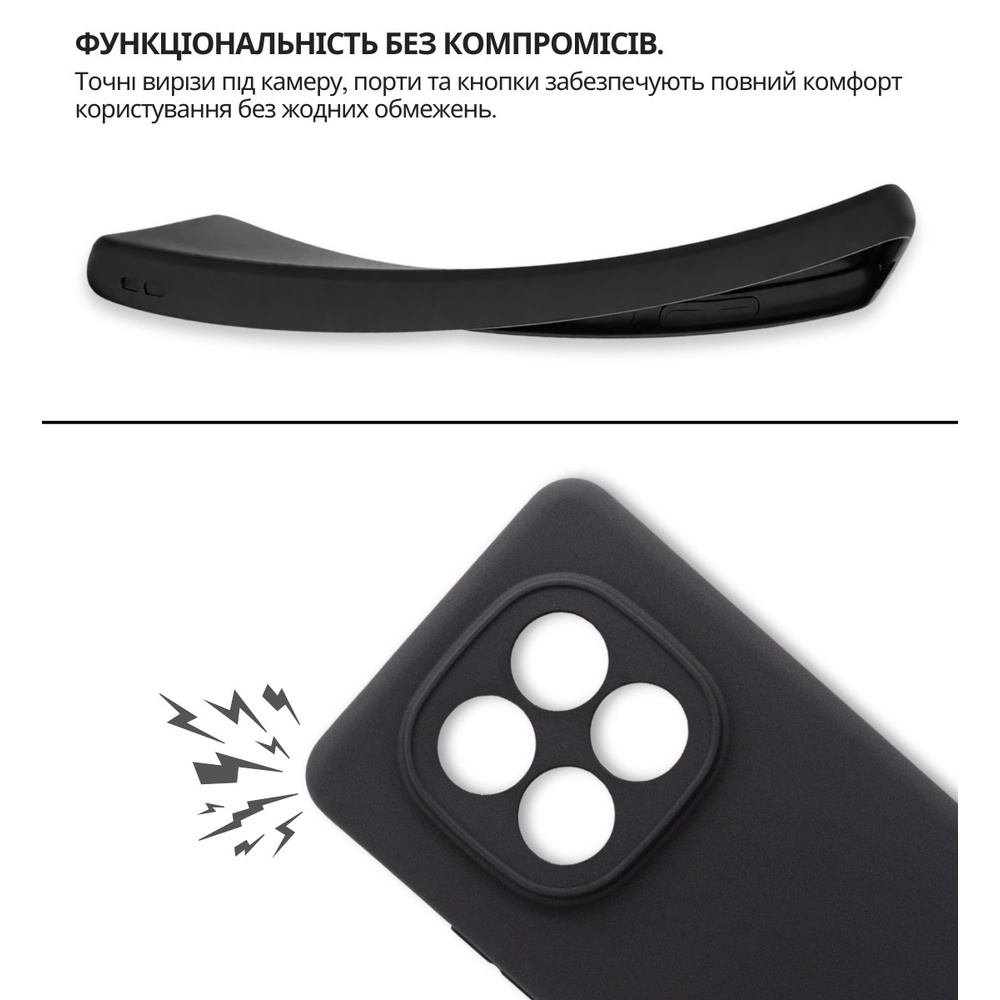 Зовнішній вигляд Чохол BECOVER для Xiaomi Redmi Note 15 Pro 5G Black (714974)